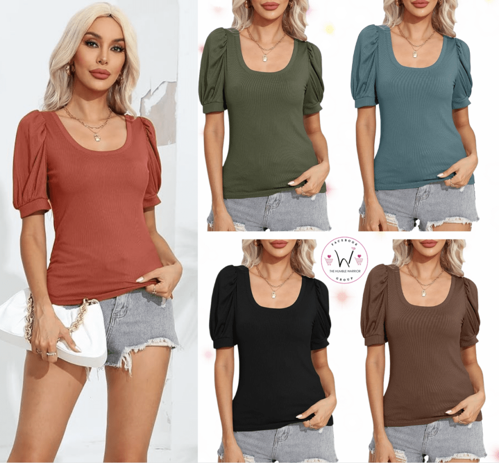 Prettywear Puff Short Sleeve Top!